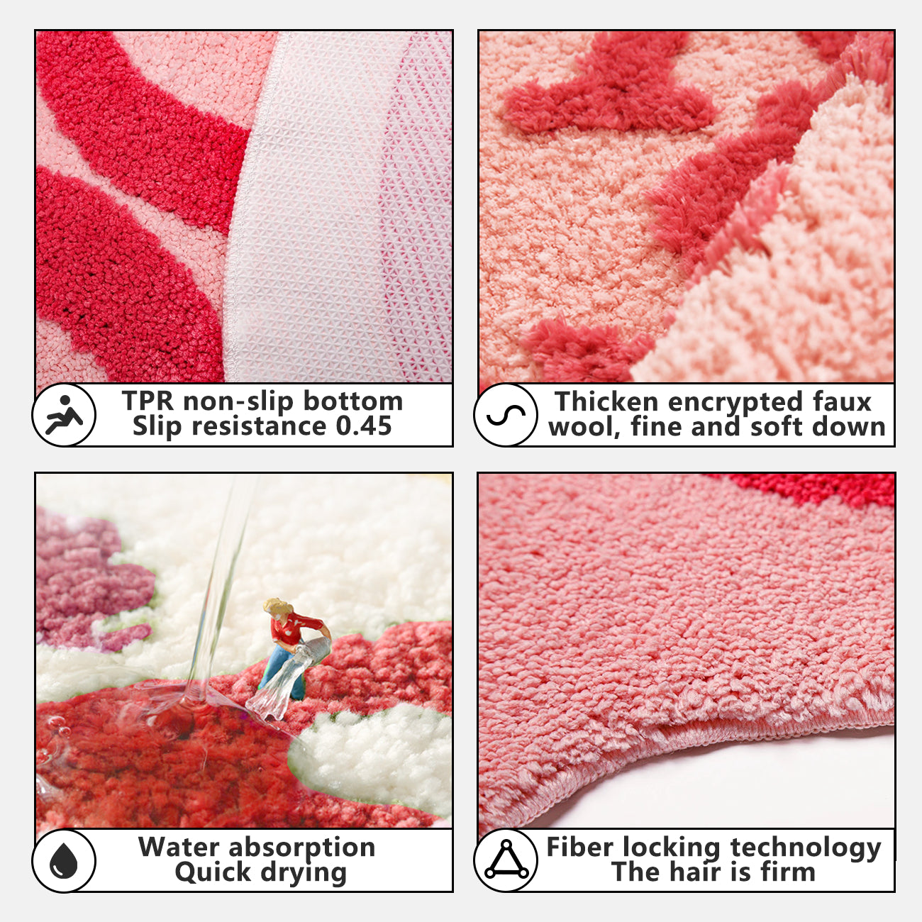 ASTRAG Cute Pink Girls Don't Cry Rug - Large