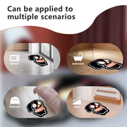 Shovagy Funny Black Skull Bathroom Mat