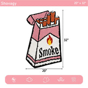 Shovagy Cigarette Box Rug Cool Rugs Graphic Tufted Extra Soft Quick Dry Bath Mats for Bathroom Non Slip Bath Mat Water Absorbent Pink Bathroom Rugs Aesthetic Room Decor Carpet, 20" x 32"