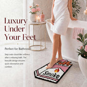 Shovagy Cigarette Box Rug Cool Rugs Graphic Tufted Extra Soft Quick Dry Bath Mats for Bathroom Non Slip Bath Mat Water Absorbent Pink Bathroom Rugs Aesthetic Room Decor Carpet, 20" x 32"