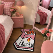Shovagy Cigarette Box Rug Cool Rugs Graphic Tufted Extra Soft Quick Dry Bath Mats for Bathroom Non Slip Bath Mat Water Absorbent Pink Bathroom Rugs Aesthetic Room Decor Carpet, 20" x 32"