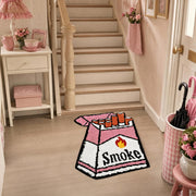 Shovagy Cigarette Box Rug Cool Rugs Graphic Tufted Extra Soft Quick Dry Bath Mats for Bathroom Non Slip Bath Mat Water Absorbent Pink Bathroom Rugs Aesthetic Room Decor Carpet, 20" x 32"