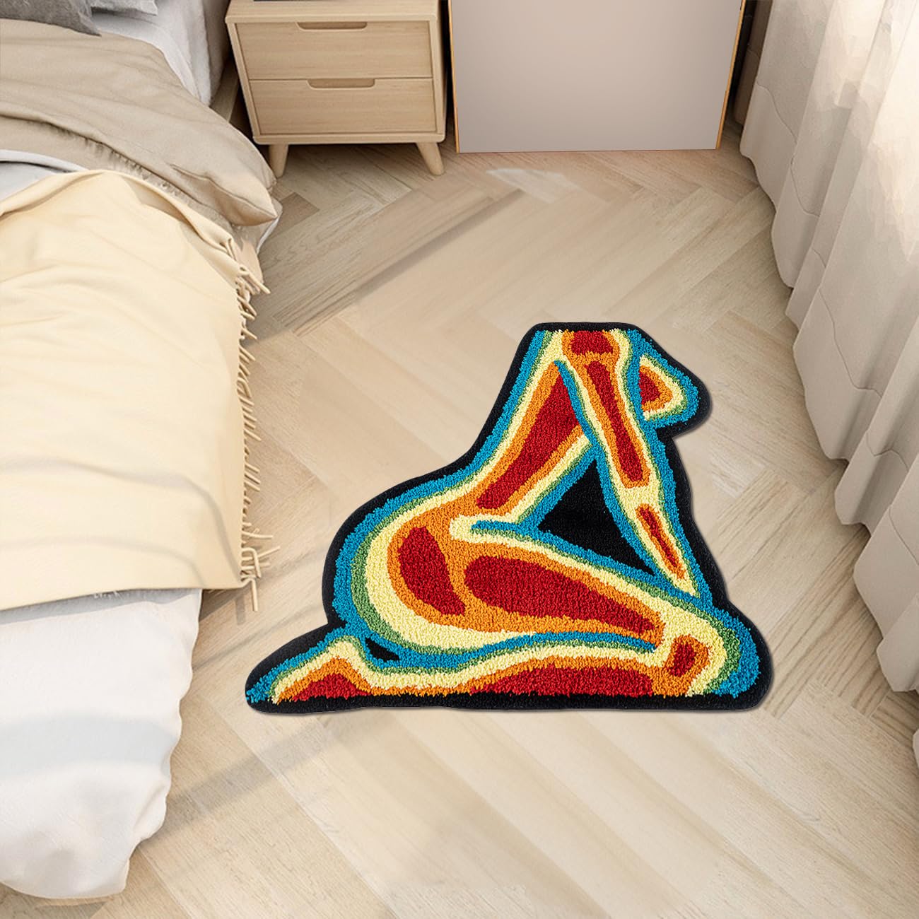 ASTRAG Sexy Girl Bedroom Rug Funny Bedside Area Rugs