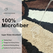 Shovagy Gothic Flower Bath Mat Fluffy Quick Dry Shower Mat Non-Slip Water Absorbent Bathtub Floor Mat, Halloween Decor Area Rug